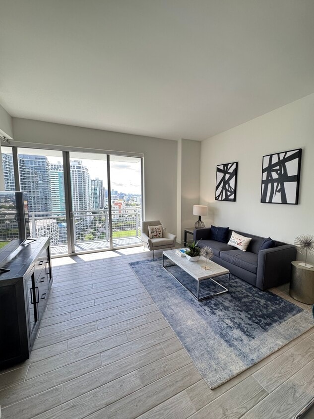 Living Room & Balcony - 342 NE 35th St