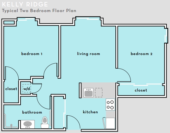 2BR/1BA - Kelly Ridge