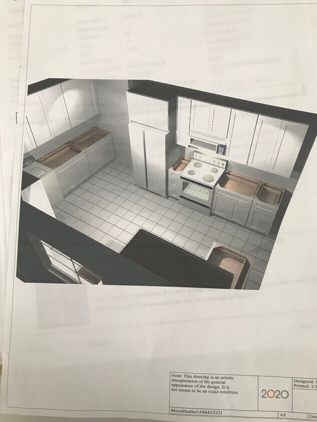 Kitchen floor plan - 1550 Noble Rd