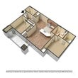 This 880-square-foot, 2-bedroom, 2-bathroom apartment at 302 S 740 E in American Fork, Utah, offers a thoughtfully designed single-floor layout. The open-concept kitchen and living area serves as the heart of the unit, featuring rich cherry wood cabinetry, granite countertops, a peninsula island with a sink, black appliances, and recessed lighting with soaring vaulted ceilings. The living room includes wood-look luxury vinyl flooring, a ceiling fan, ample natural light from large windows, and a door leading to a private balcony. Both bathrooms include tub/shower combos and wood-look flooring; one bathroom features a granite-topped cherry wood vanity. The primary bedroom measures 150 square feet and includes plush carpeting, a window with natural light, and a spacious walk-in closet with wire shelving systems. The second bedroom also features carpet flooring, a natural light window, and a built-in closet with double panel doors. A hallway connects all rooms efficiently. The unit's neutral color palette, consistent finishes, and functional layout make it a comfortable and practical living space.
