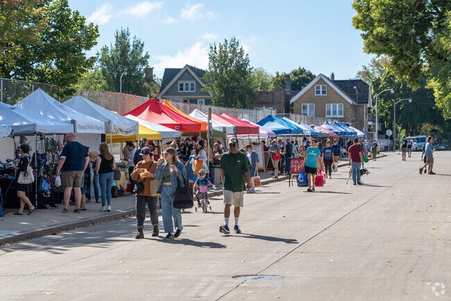 Take a stroll down Pierce Street to browse a variety of goods at Riverwest Market.