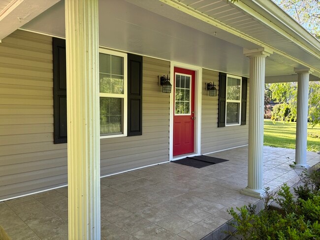 Tiled front porch - great for rocking chairs! - 9603 Alley Branch Rd