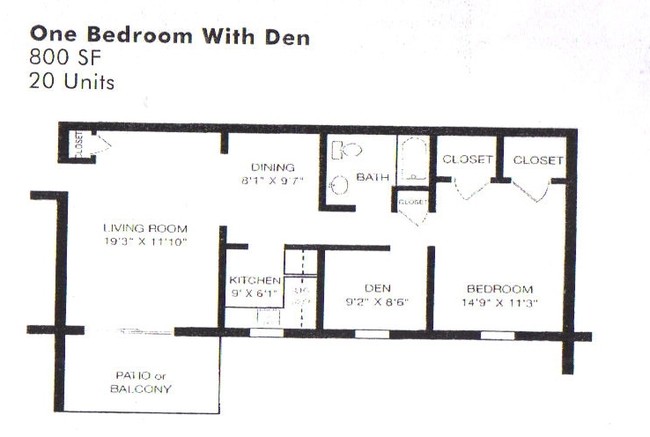 Plano de planta - Wexford Apartments