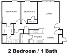 2 Bed 1 Bath