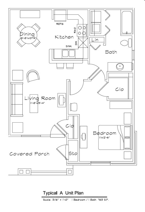 1BR / 1BA - Terrace Pines