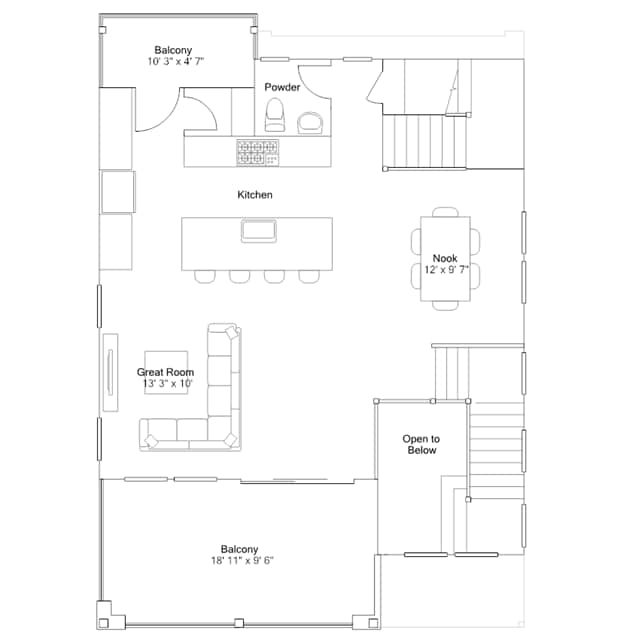 2rd FL Plan - 912 Farrier Ln