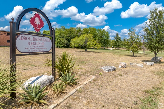 Shearer Hills/Ridgeview Walking Trail has a paved walking trail with fitness stations.