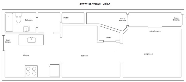 Floor Plan - 219 W 1st Ave