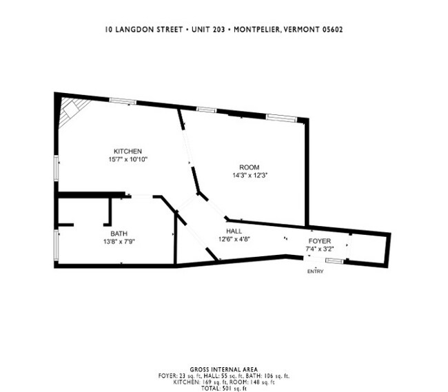 10 Langdon St Unit 203, Montpelier, VT 05602 Room for Rent in