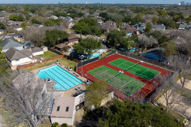 Shadow Briar Recreation Center has two tennis courts for residents to practice.