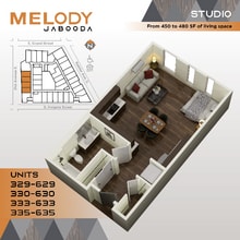 Studio K squared 329-629 330-630 333-633 335-635 - Melody Jabooda Apartments