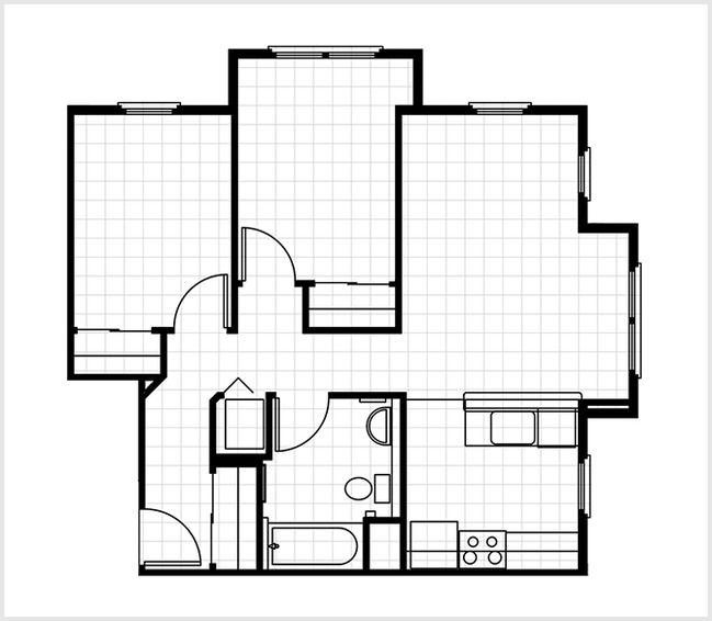 Plano de planta - The Delaware Apartments