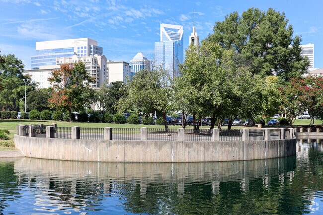 You can see the Charlotte skyline from Marshall Park in Second Ward.
