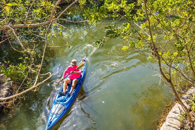 Kayakers can explore the many waterways of Chapman Field Park in Pinecrest.