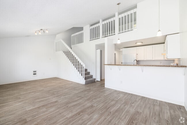 2BR, 1BA - 1,050SF - Living Room - Lake Chalet