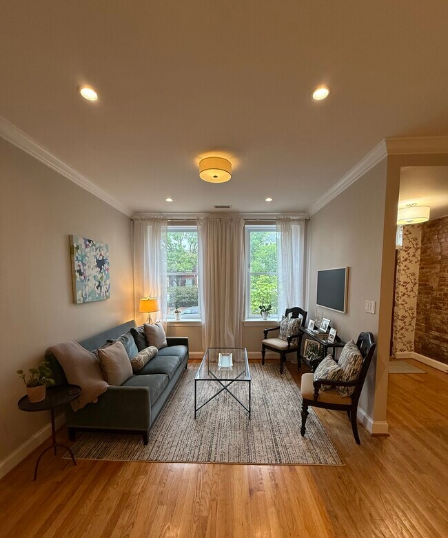 Front formal living room with large den in back of house - 3418 R Street NW