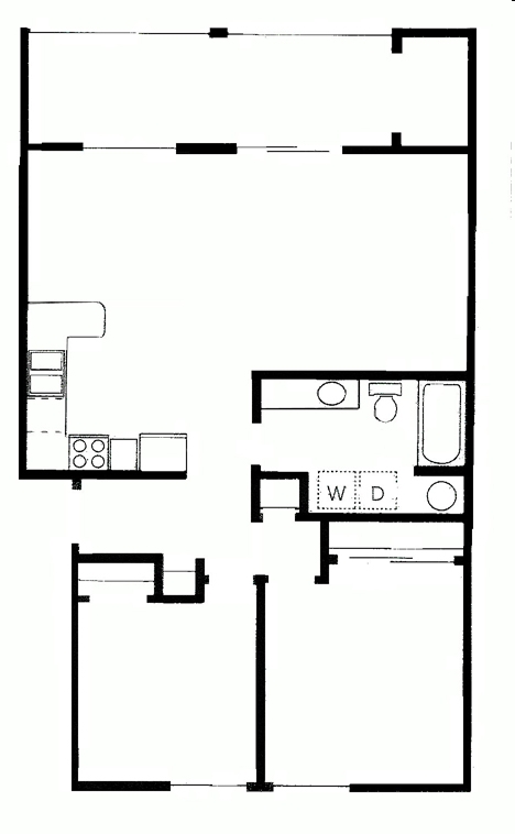 2BR/1BA - Barrington Place Apartments