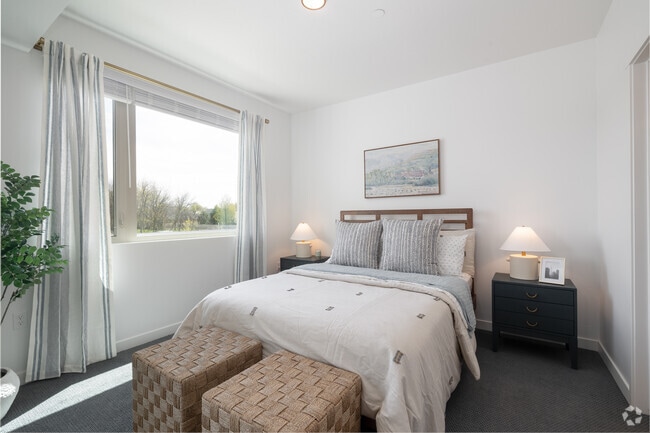 2BD, 2BA - 1100SF - Primary Bedroom - Village Apartments