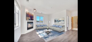 Update Living Room (Unfurnished), Gas Fireplace - 102 S 1st Ave