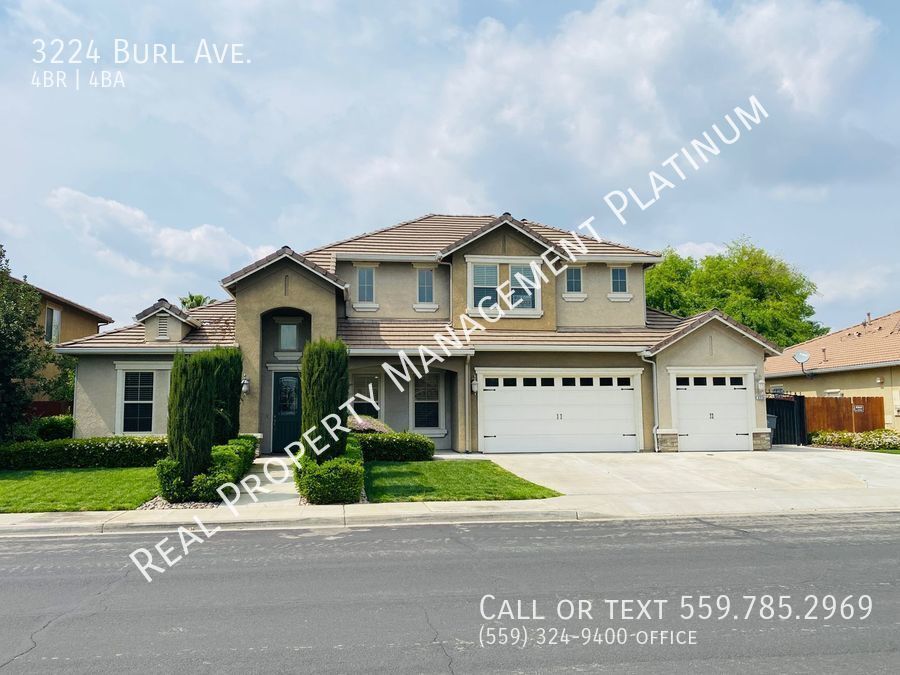 3,400 Spacious 4 Bedroom Plus Office, 4... House for Rent in Clovis, CA