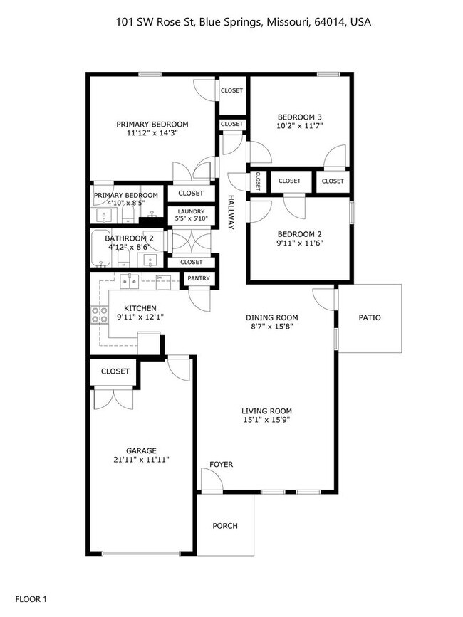Foto del edificio - Charming 3-bed, 2-bath home in Blue Springs, MO!