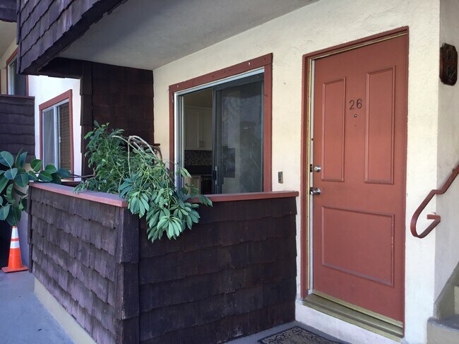 Front of unit with patio - 5400 Newcastle Ave