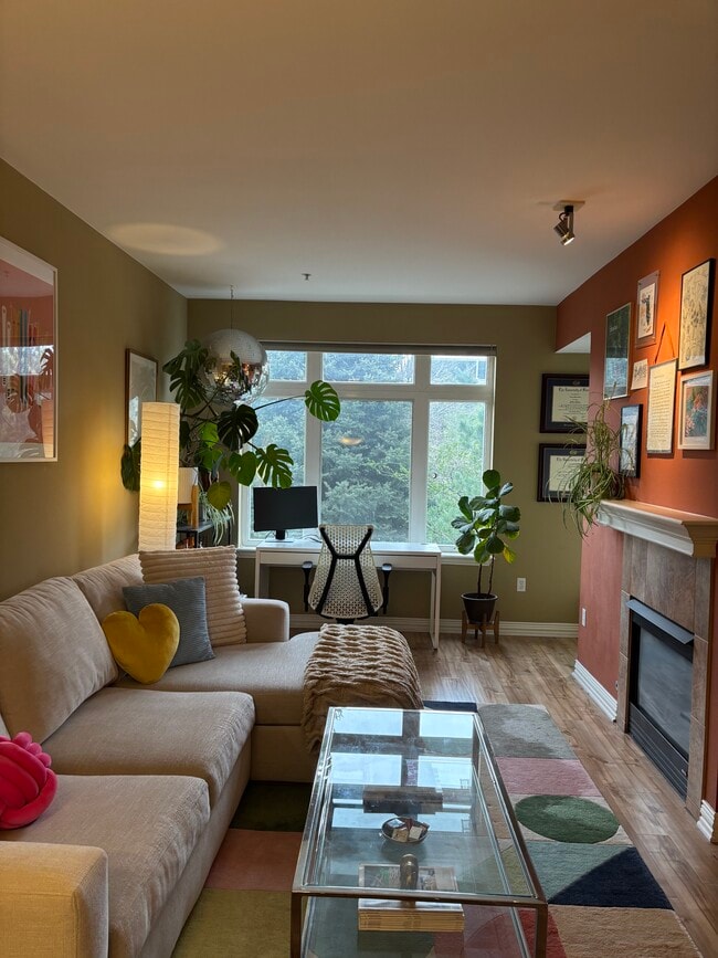 Desk and chair set up perfect for working from home - 2700 E Cherry Creek South Dr