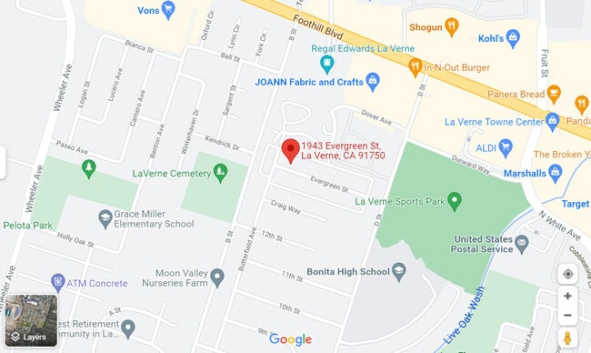 Building Location - 1943 Evergreen St