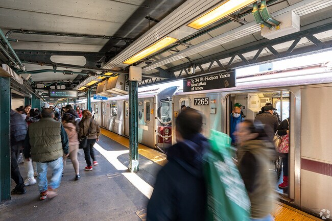 The 7 train runs along Roosevelt Avenue, offering multiple stops for Jackson Heights residents.