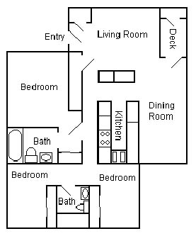 3HAB/2BA - Sagecrest Apartments