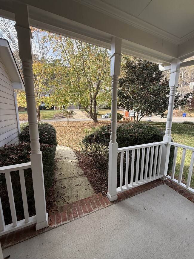 view from entryway/front porch - 110 Sudbury Ln