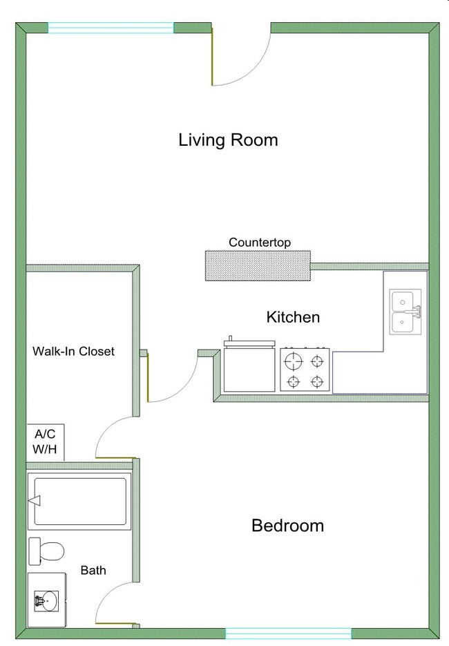 1HAB/1BA - Colonial Square Apartments