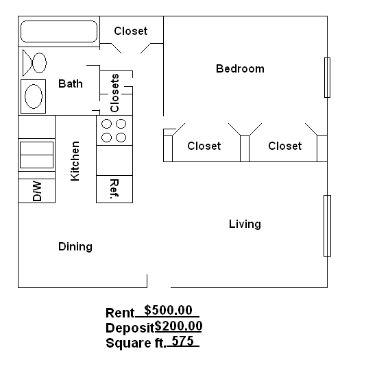 1BR/1BA - Park View Apartments