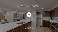 Located at 25150 Jefferson Ave in Murrieta, CA, this well-appointed single-story home offers three bedrooms, two bathrooms, and a thoughtfully designed open-concept floor plan. Light wood-look flooring runs throughout, complementing the clean, modern aesthetic of the interior.

The kitchen serves as a central hub, featuring rich dark wood cabinetry, white quartz countertops, a large island with a double-basin sink, and a full suite of stainless steel appliances including a gas range, microwave, dishwasher, and refrigerator. Recessed lighting illuminates the space efficiently. The kitchen flows seamlessly into the dining area, which is brightened by a window with blinds, and into the living room, where large windows allow natural light to fill the comfortable, open space.

The primary bedroom is a well-proportioned retreat with a window, recessed lighting, and ample room for furnishings. The additional bedrooms are cozy and bright. Both bathrooms feature a clean, minimalist design with tub-shower combinations, white tile surrounds, built-in shelving niches, and wood-look flooring. Two closets provide practical storage solutions throughout the home. The overall ambiance is modern, bright, and move-in ready.