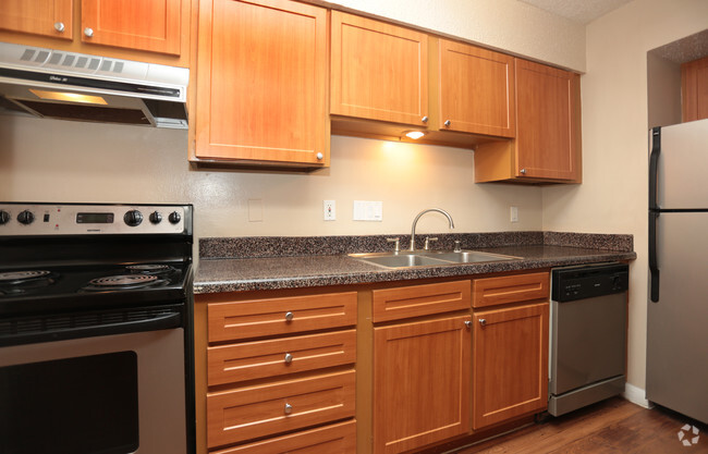 1HAB, 1BA 740 ft² - Cocina - Greenway Court Apartments