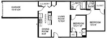 2 Bed, 1.5 Bath - 1,011 sq ft