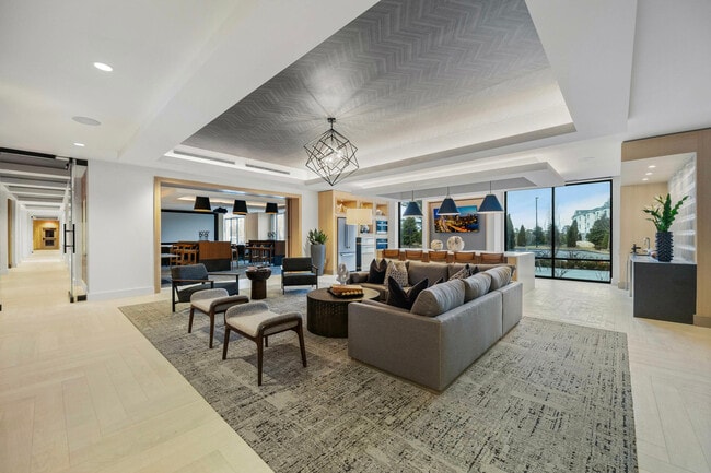 Entertaining kitchen and social lounge - Berkshire at the Pinehills