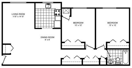 2HAB/1BA - Surfside Gardens