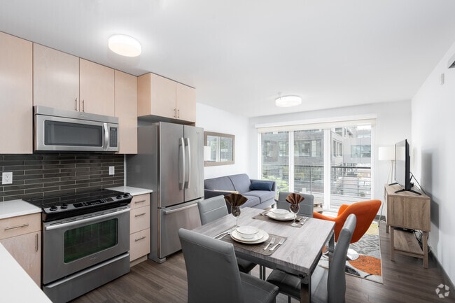 2BR, 2BA - 892SF - Kitchen and Living Room - Cumulus SLU