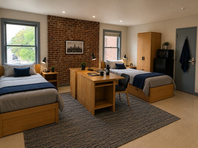 Amplia suite doble con baño privado - *Ejemplo de remodelación verano 2026 - 308 North St, 9 Month Lease, Meals Included