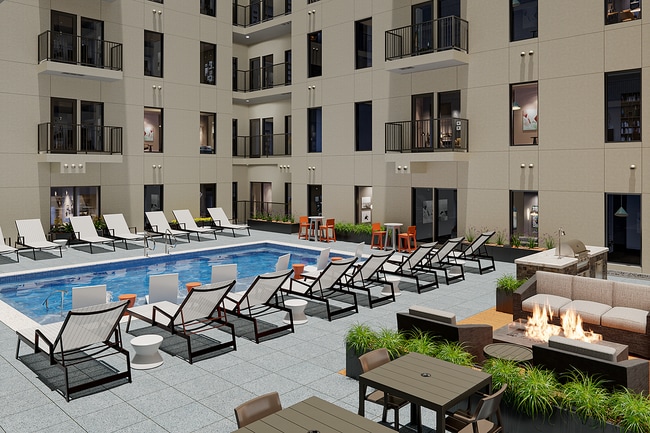 Piscina y fogata - The Sinclair