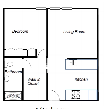 1BR/1BA - Centennial Apartments