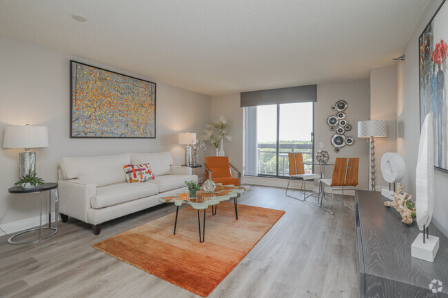 1 BR, 1 BA - Living Room - Dunton Tower Apartments