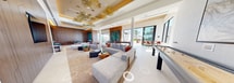 This 1,870 square foot space in San Diego showcases a blend of modern architecture and functional design. The single-floor layout incorporates both indoor and outdoor areas, maximizing the use of space. The rooftop terrace is a standout feature, offering an expansive area for socializing and relaxation. It includes a bar setup, outdoor seating, and string lights for ambiance, creating an inviting atmosphere for gatherings.

Inside, the space boasts a contemporary aesthetic with high ceilings and an open floor plan. Large windows and sliding glass doors allow ample natural light and seamless indoor-outdoor flow. The interior features a game room with a pool table, comfortable seating areas, and stylish decor including abstract art pieces.

The color palette is predominantly neutral, with pops of color in furniture and accessories. Wood elements add warmth to the sleek, modern design. State-of-the-art amenities include a flat-screen TV and a well-equipped kitchen area.

The building's exterior showcases a mix of textures, with stucco walls in muted tones and strategic landscaping. The space is ideal for various uses, from social events to casual lounging, offering a versatile environment that caters to both work and play in a prime San Diego location.