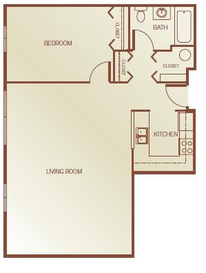 1BR/1BA - Park View at Rosedale, 62 yrs old & better