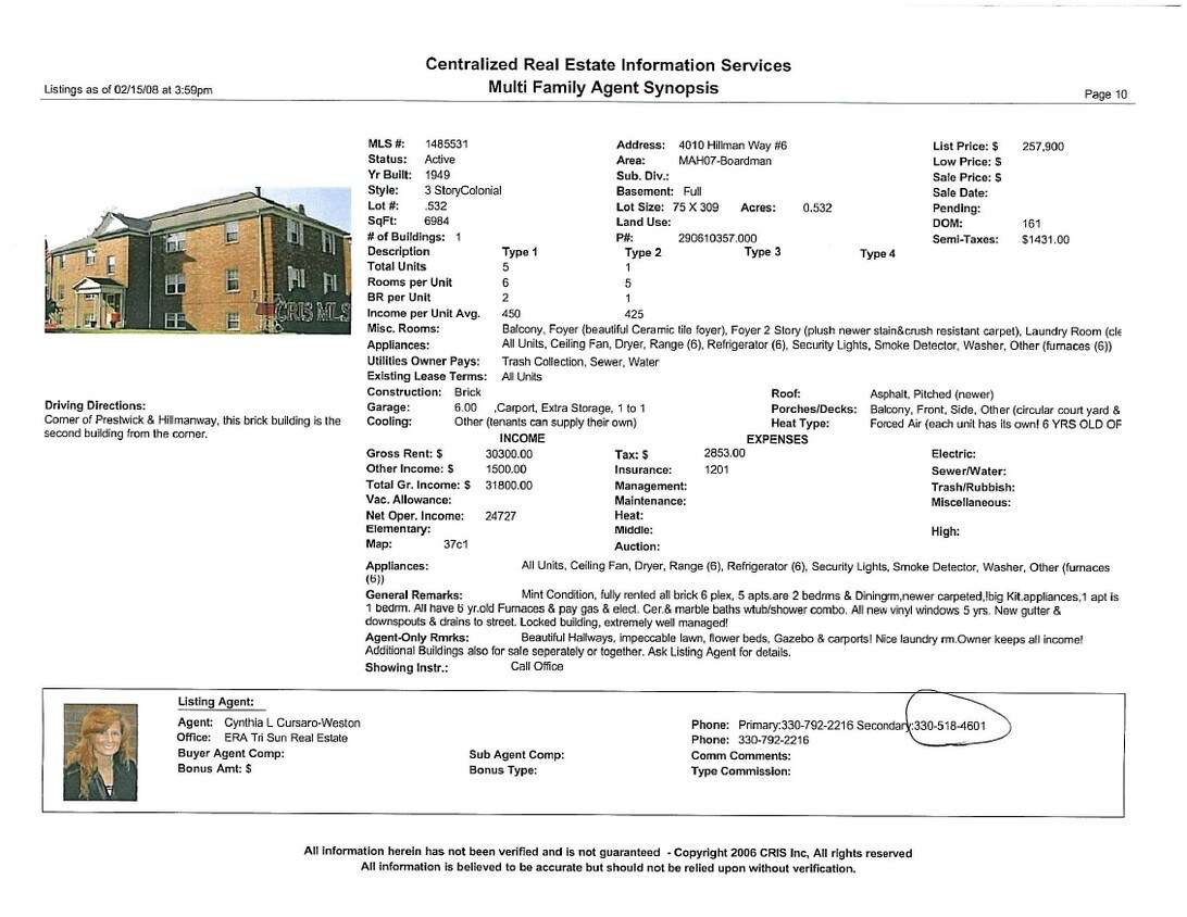 Folleto/volante de marketing - 230 Prestwick Dr