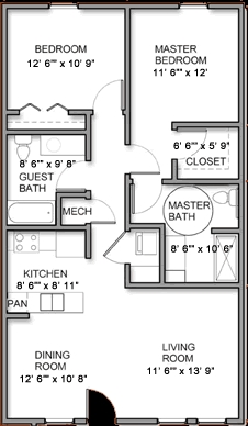 2HAB/2BA - Woodbury Place