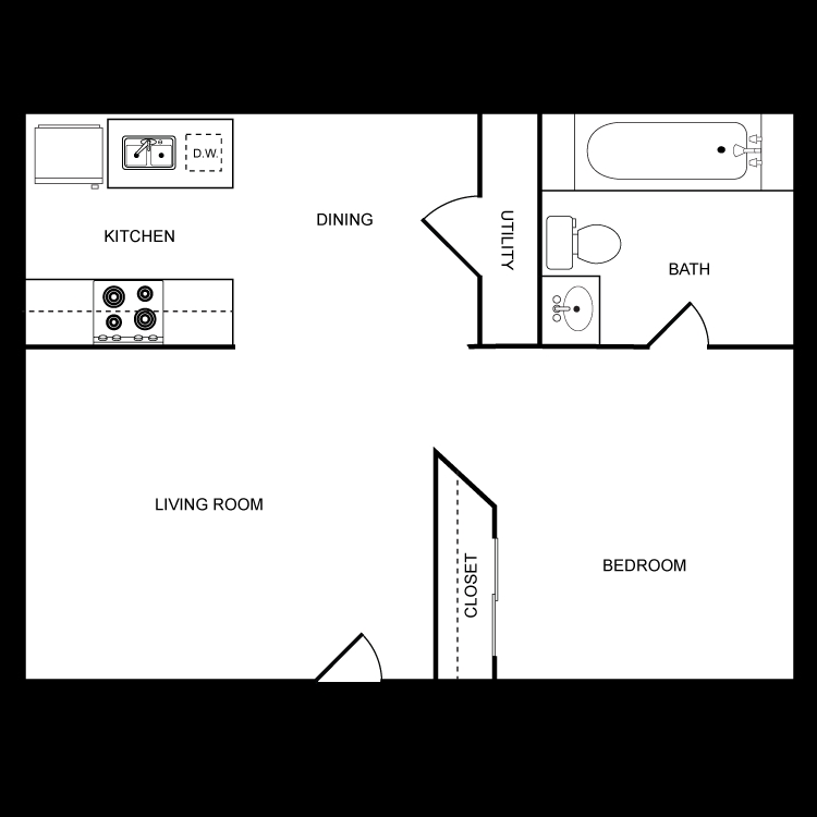 1BR/1BA - Savannah House of Yukon Seniors