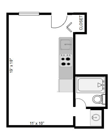 Plano de planta - Broad View Apartments