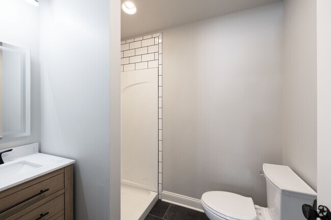 2BR, 2BA - 1,055SF - Primary Bathroom - Forest Lane Apartments